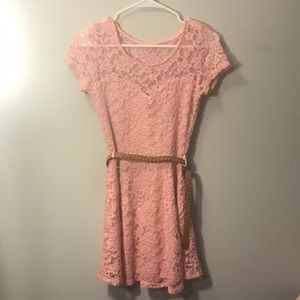 Wet seal light pink lace dress